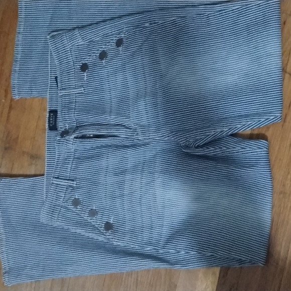 Classic Striped Blue Flare Jeans - Picture 2 of 7